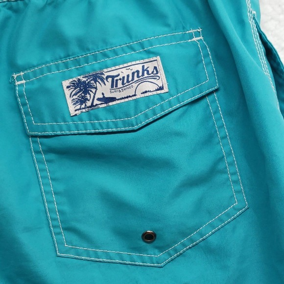Trunks Surf‎ & Swim Co. Men's Large Turquoise Trunks - Picture 9 of 11